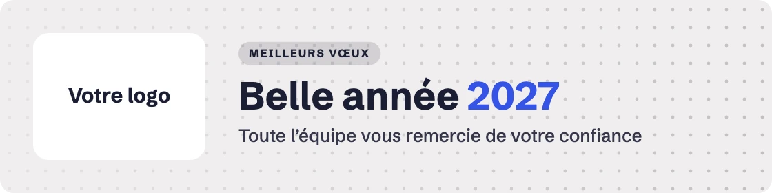 Bannière de vœux : Meilleurs vœux · Belle année 2027